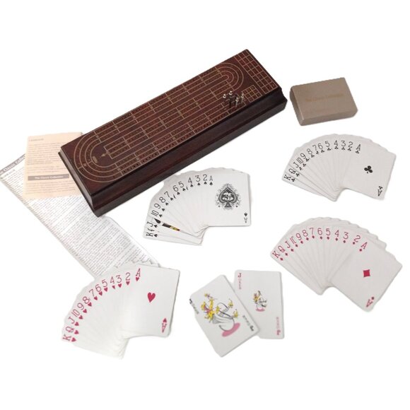 Cribbage: Deluxe The Classic Collection w/Wood Storage Cabinet - Picture 3 of 5
